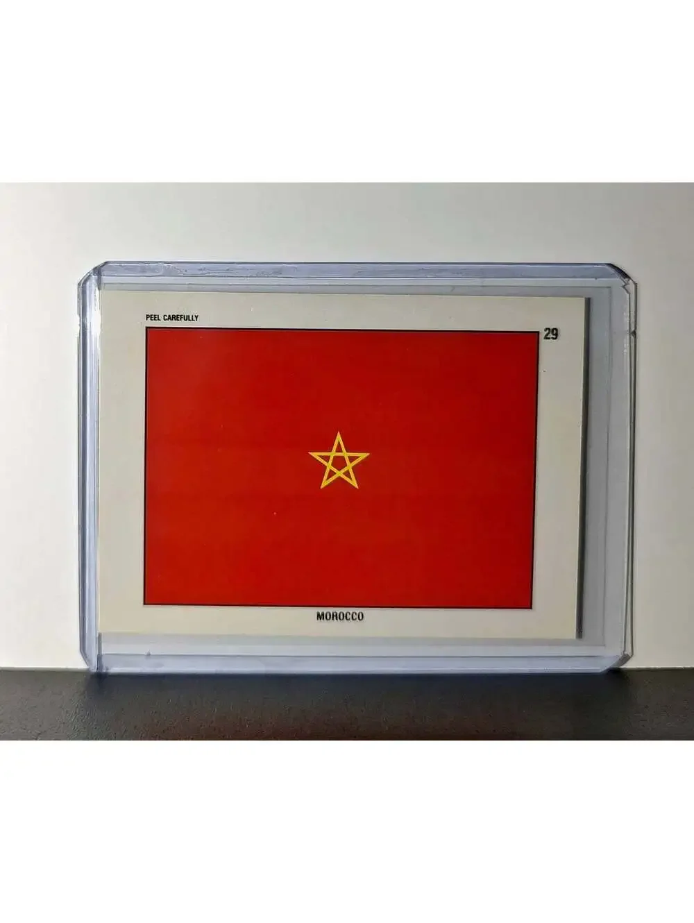 Morocco Flag 1991 Topps Desert Storm #29 Sticker Card